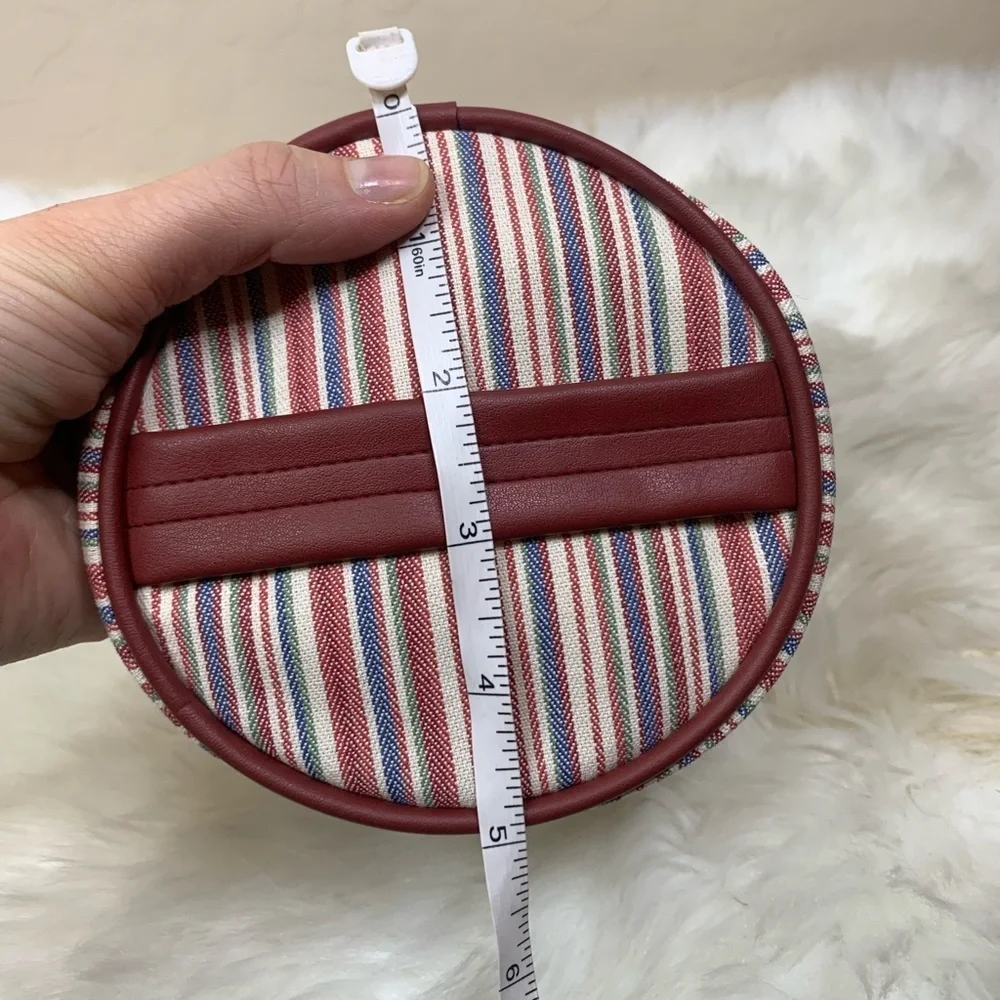 Longaberger Market Stripe Moms Essential Cosmetics Bag